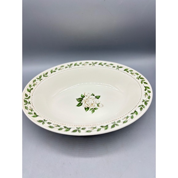 Hall Other - Hall Superior Quality Cameo Rose Oval Serving Bowl Vintage Mary Dunbar 10 Inch